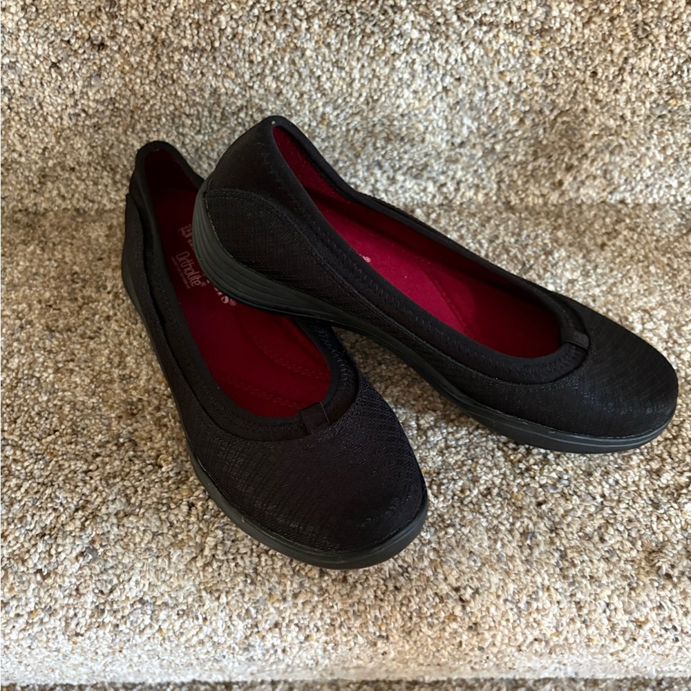 Grasshoppers Black Comfort Flats Slip-On